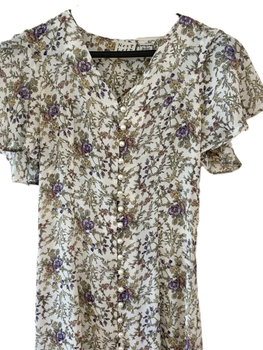 Flutter sleeves Floral Vintage Dress